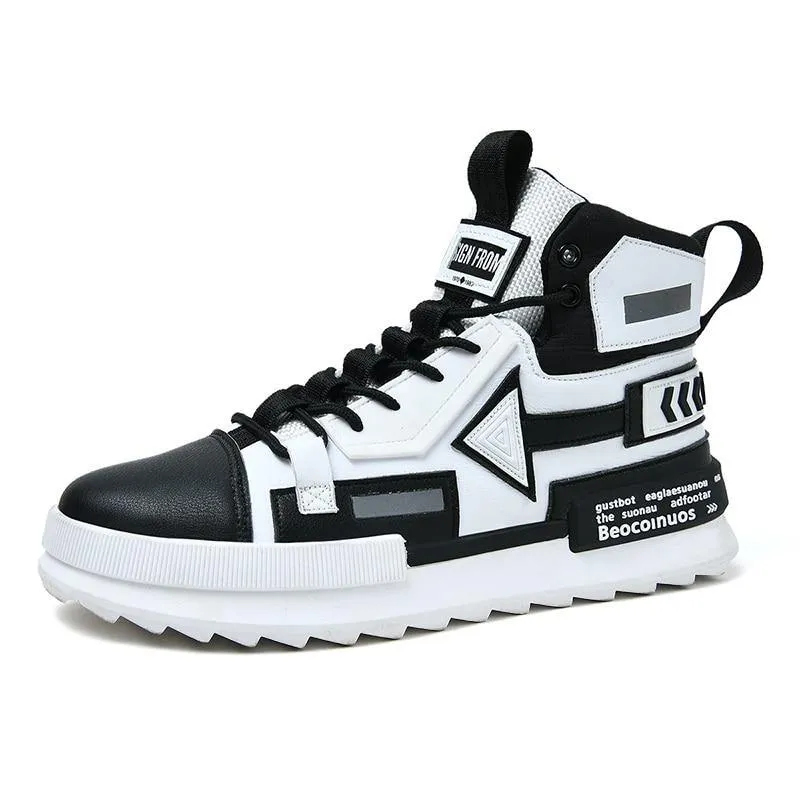 Men's Autumn Faux Leather Casual Sneakers