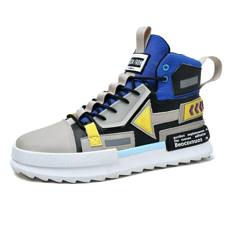 Men's Autumn Faux Leather Casual Sneakers
