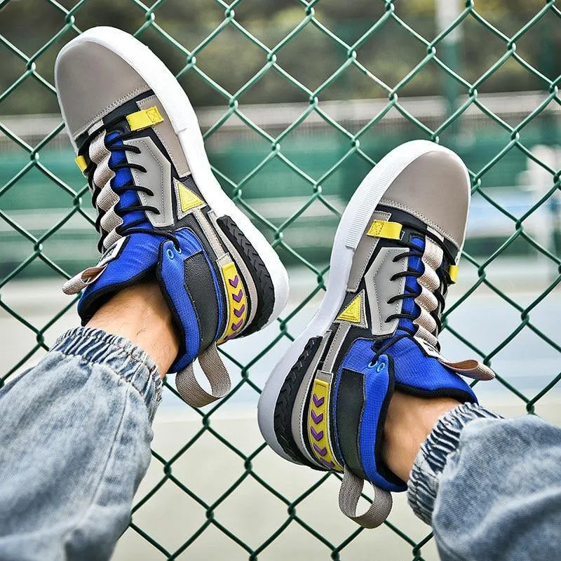Men's Autumn Faux Leather Casual Sneakers