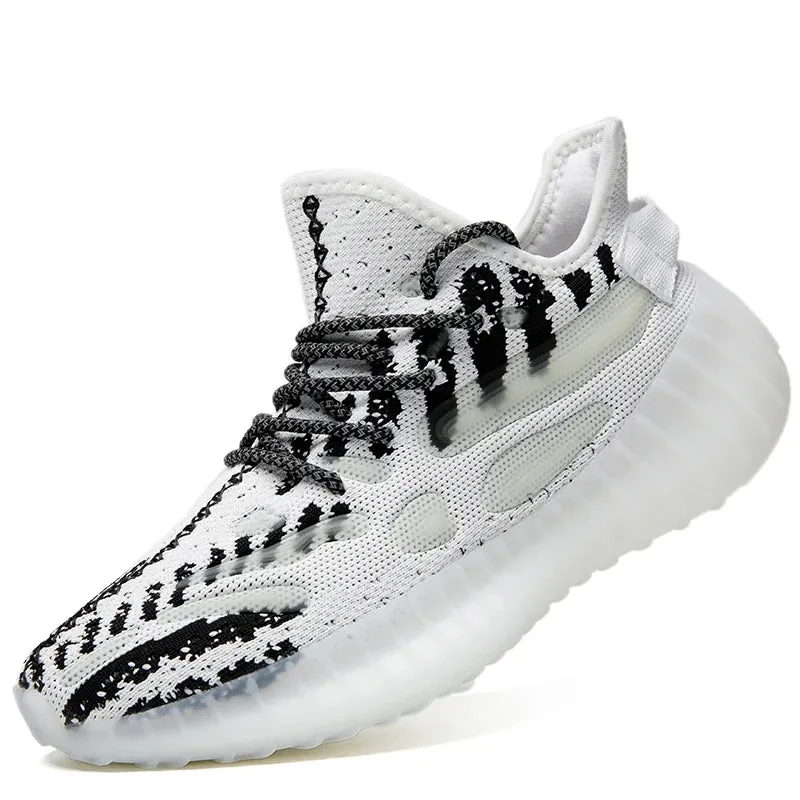 Men’s Lightweight Mesh Sneakers - Breathable Street Style Trainers, Trendy Platform Walking & Running Shoes