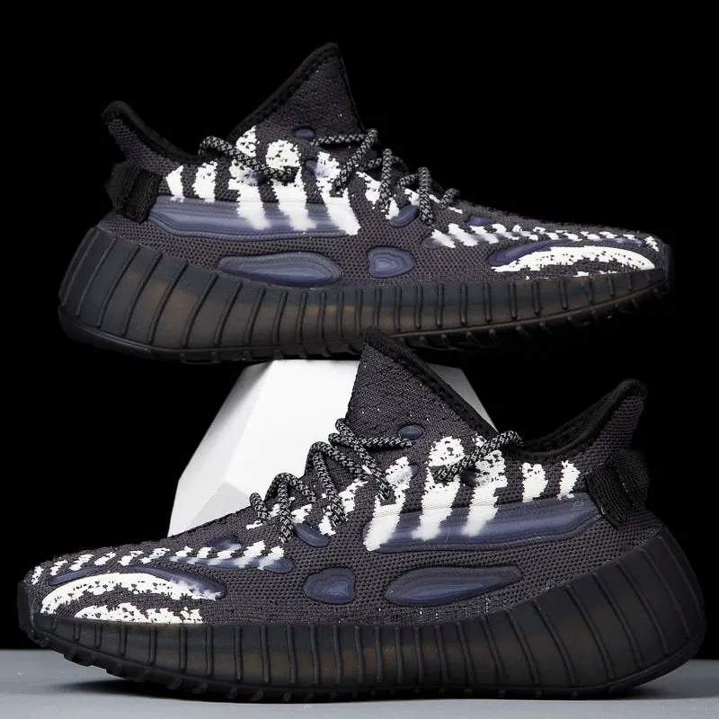 Men’s Lightweight Mesh Sneakers - Breathable Street Style Trainers, Trendy Platform Walking & Running Shoes