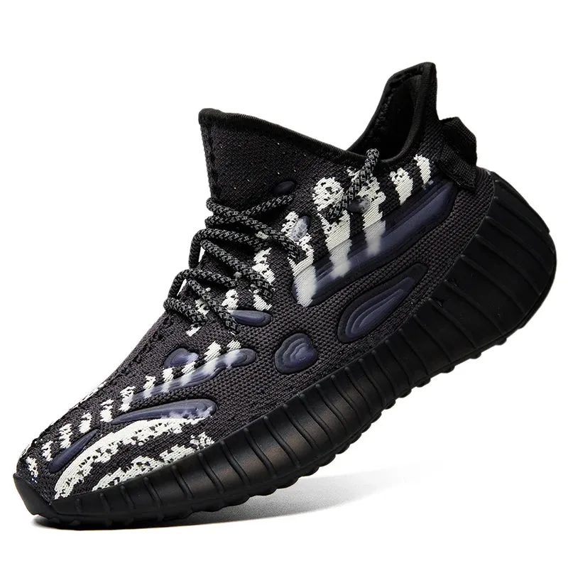 Men’s Lightweight Mesh Sneakers - Breathable Street Style Trainers, Trendy Platform Walking & Running Shoes