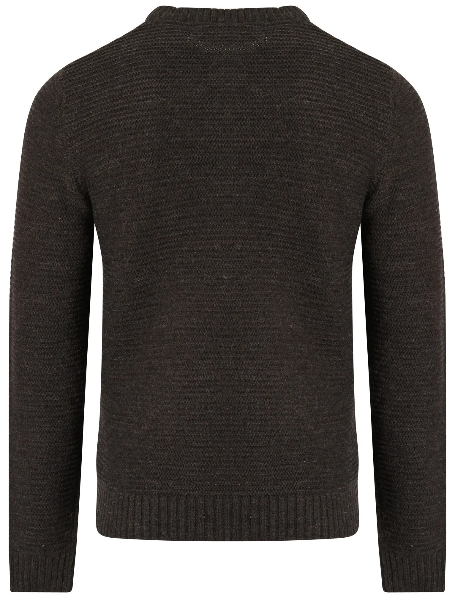 Men's textured wool blend charcoal jumper