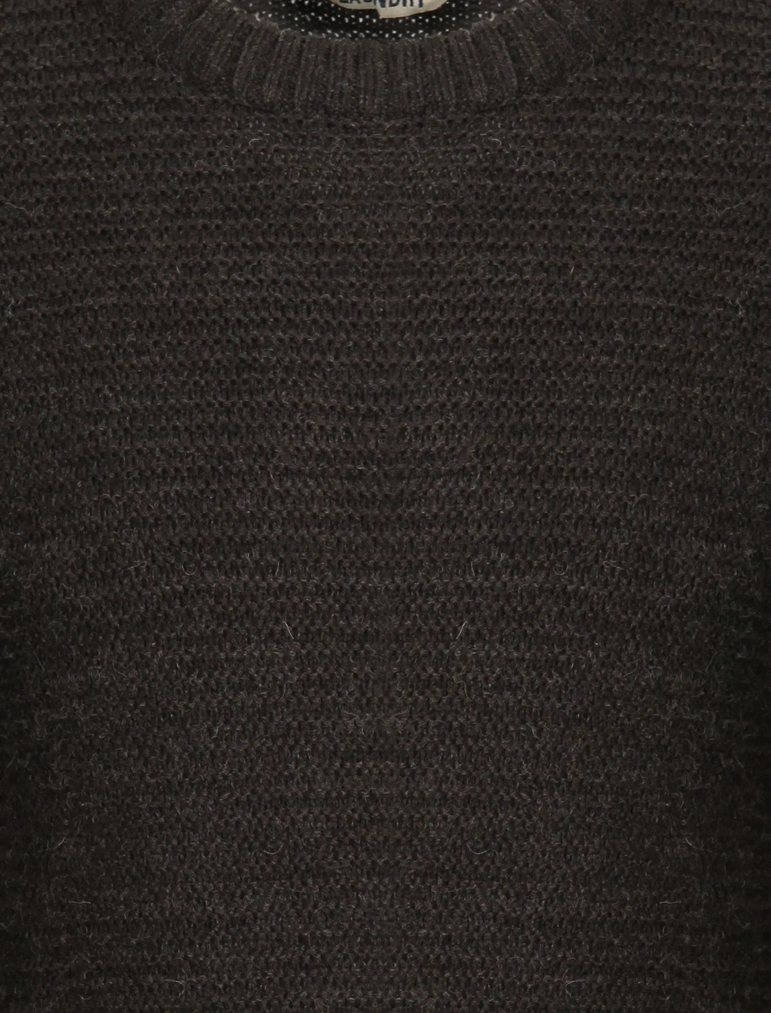 Men's textured wool blend charcoal jumper