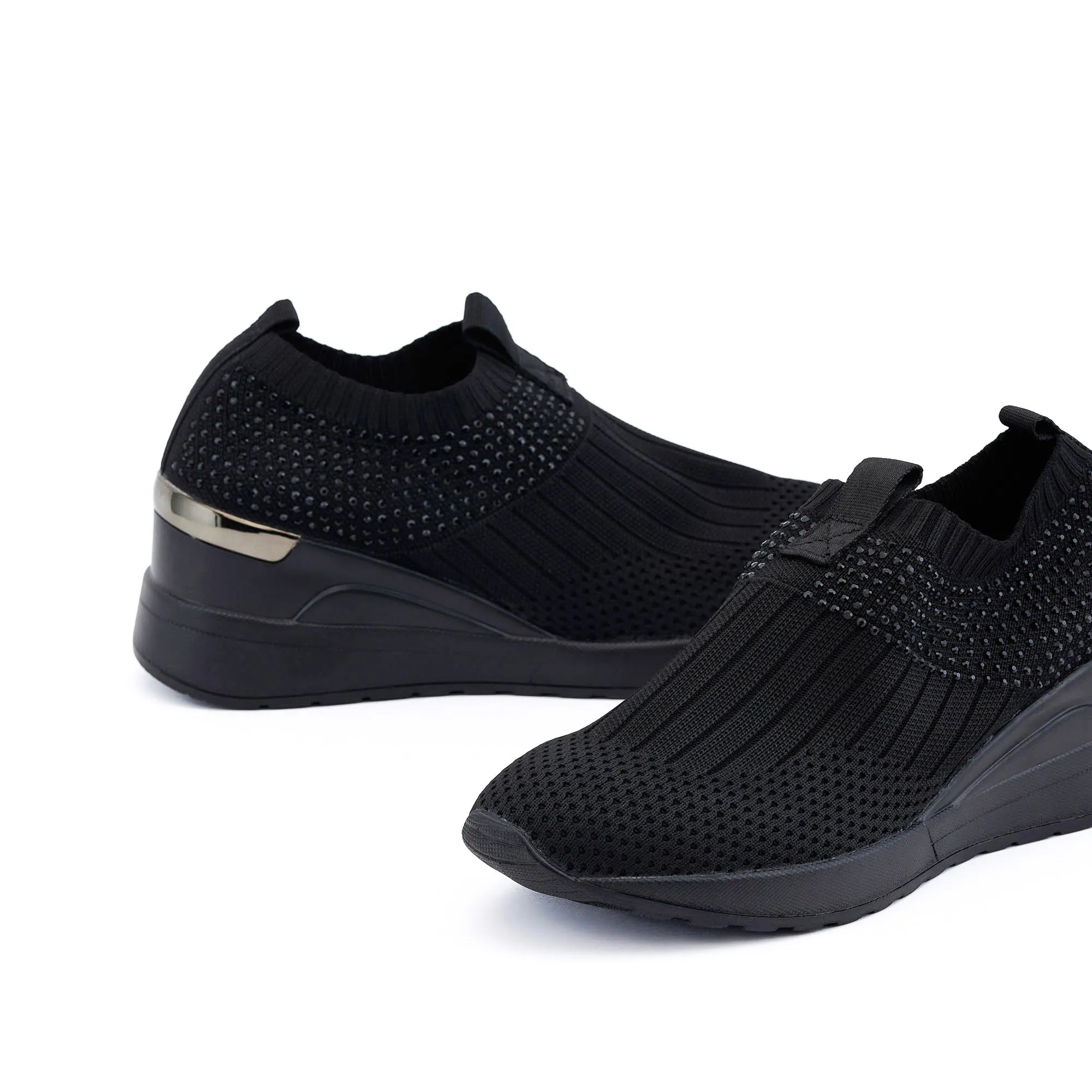 Milan Black Strass Sneakers