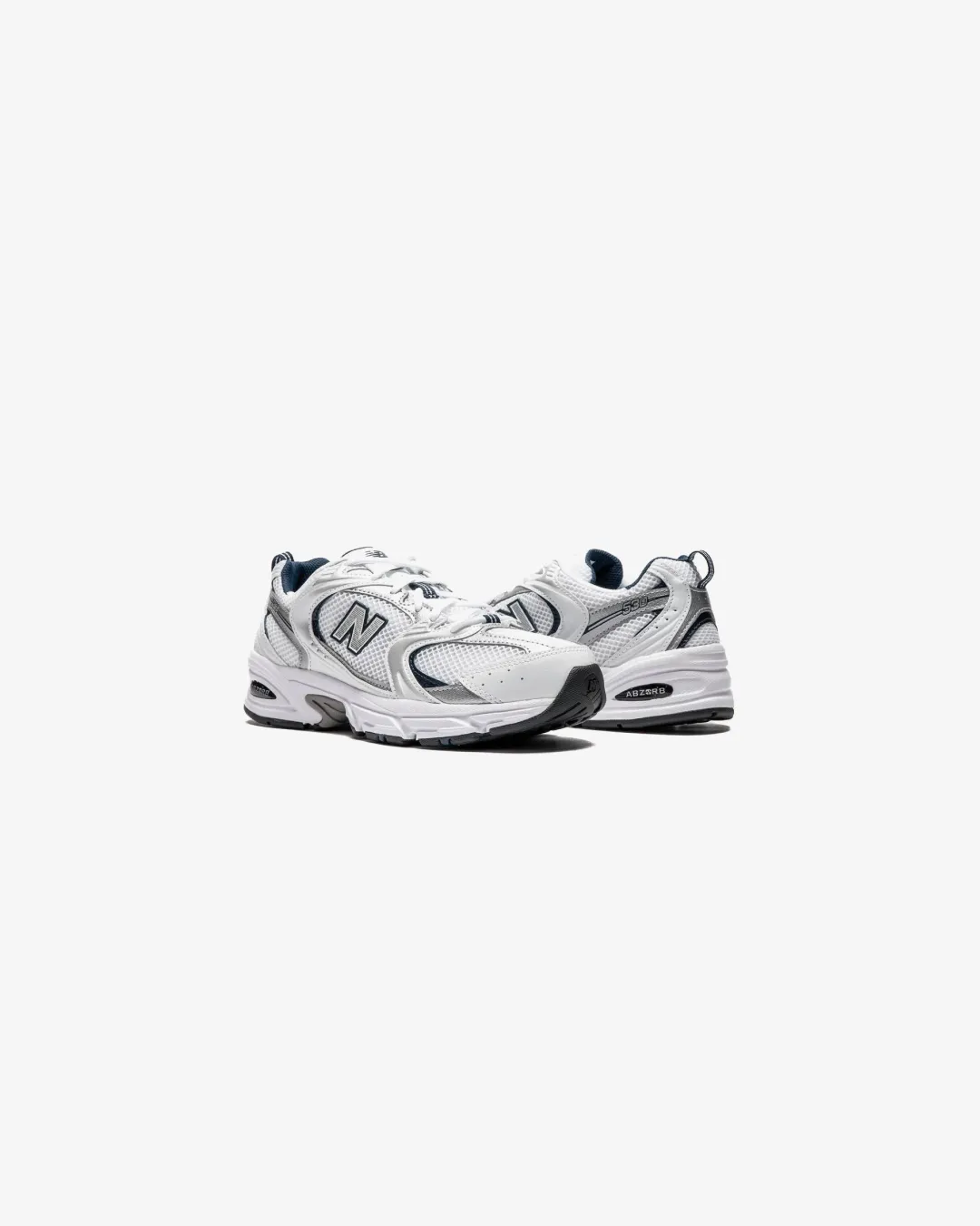 New Balance 530 White Silver Navy Sneakers