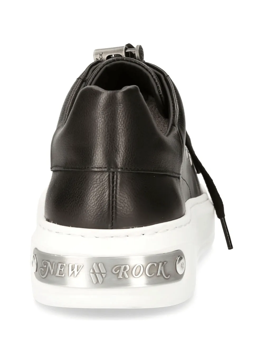 NEW ROCK Stylish Women's Black Leather Sneakers