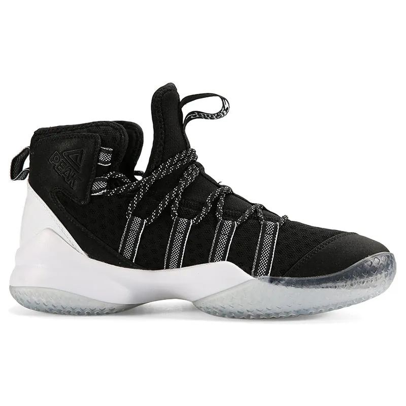 PEAK Men&#39;s Basketball Shoes Court Anti-slip Rebound Basketball Sneakers Light Sports Shoes Breathable Lace-up High Top Gym Boots