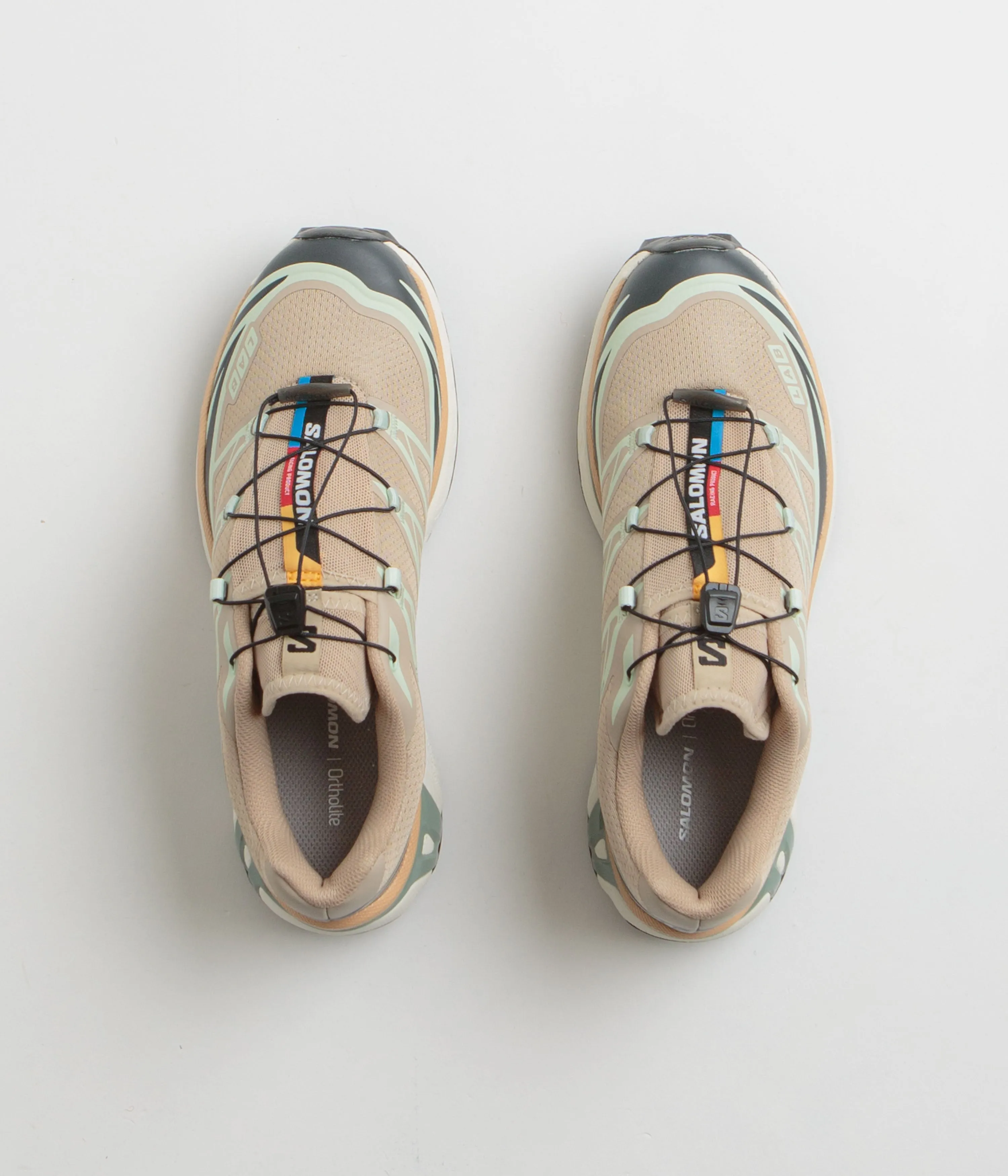 Salomon XT-6 Shoes - Oxford Tan / Carbon / Clearly Aqua