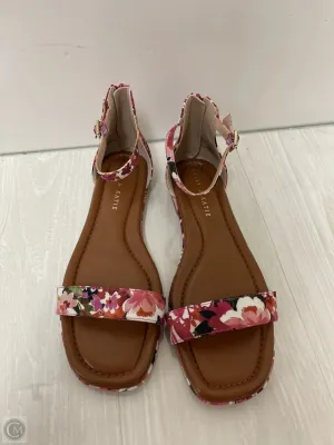 Sandals Flats By Kelly And Katie In Floral Print, Size: 9