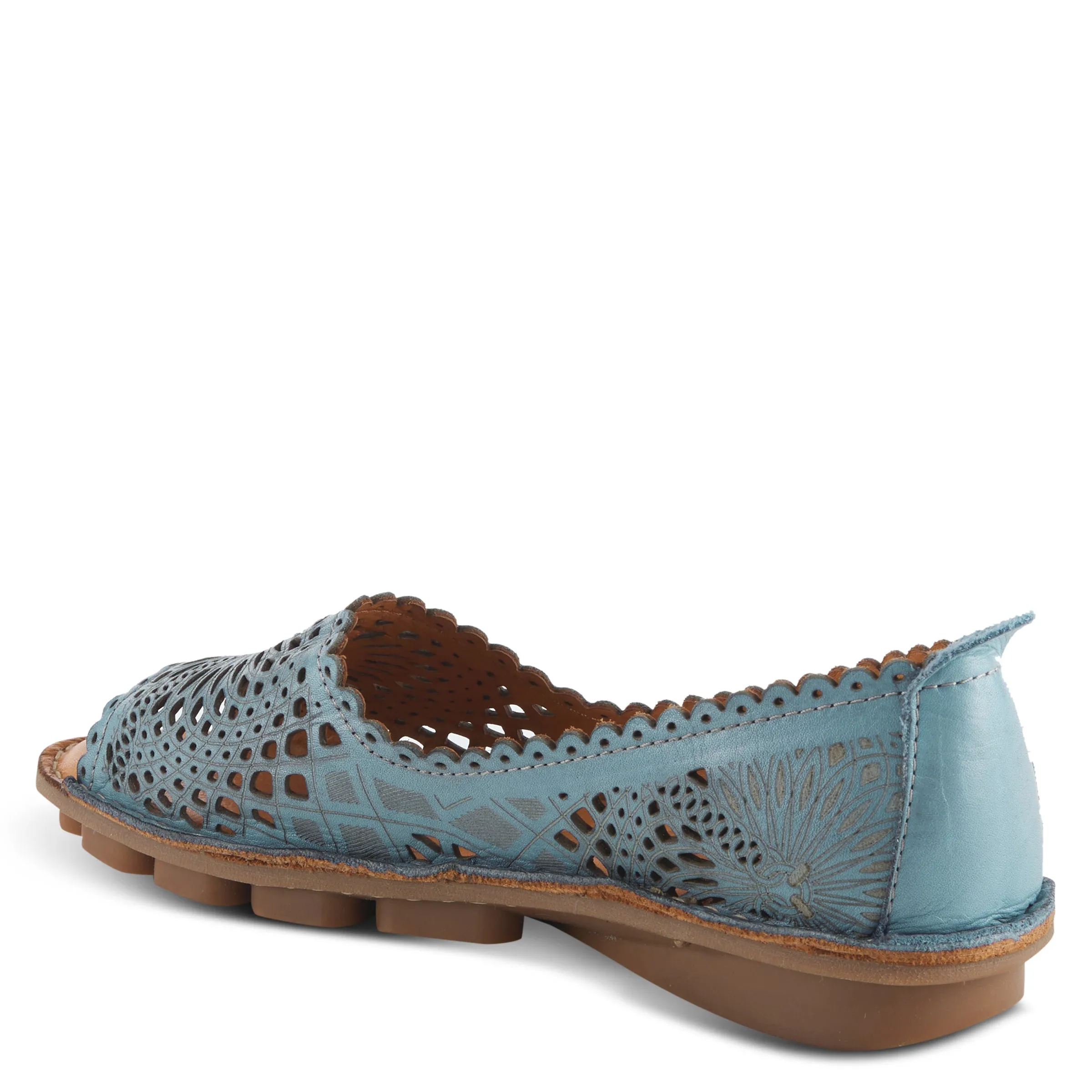 Spring Step Shoes Brandal Women’s Leather Peep Toe Flats