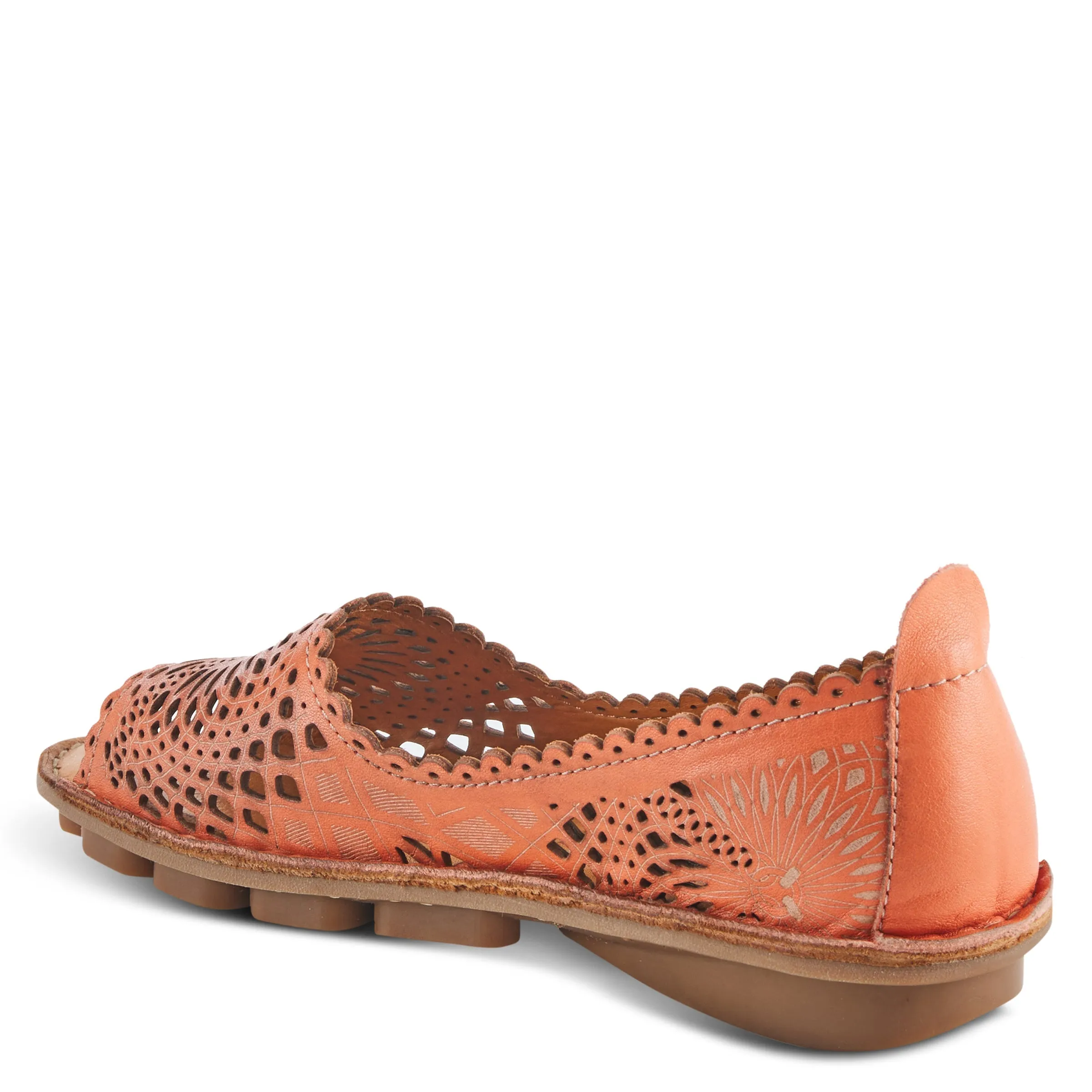 Spring Step Shoes Brandal Women’s Leather Peep Toe Flats