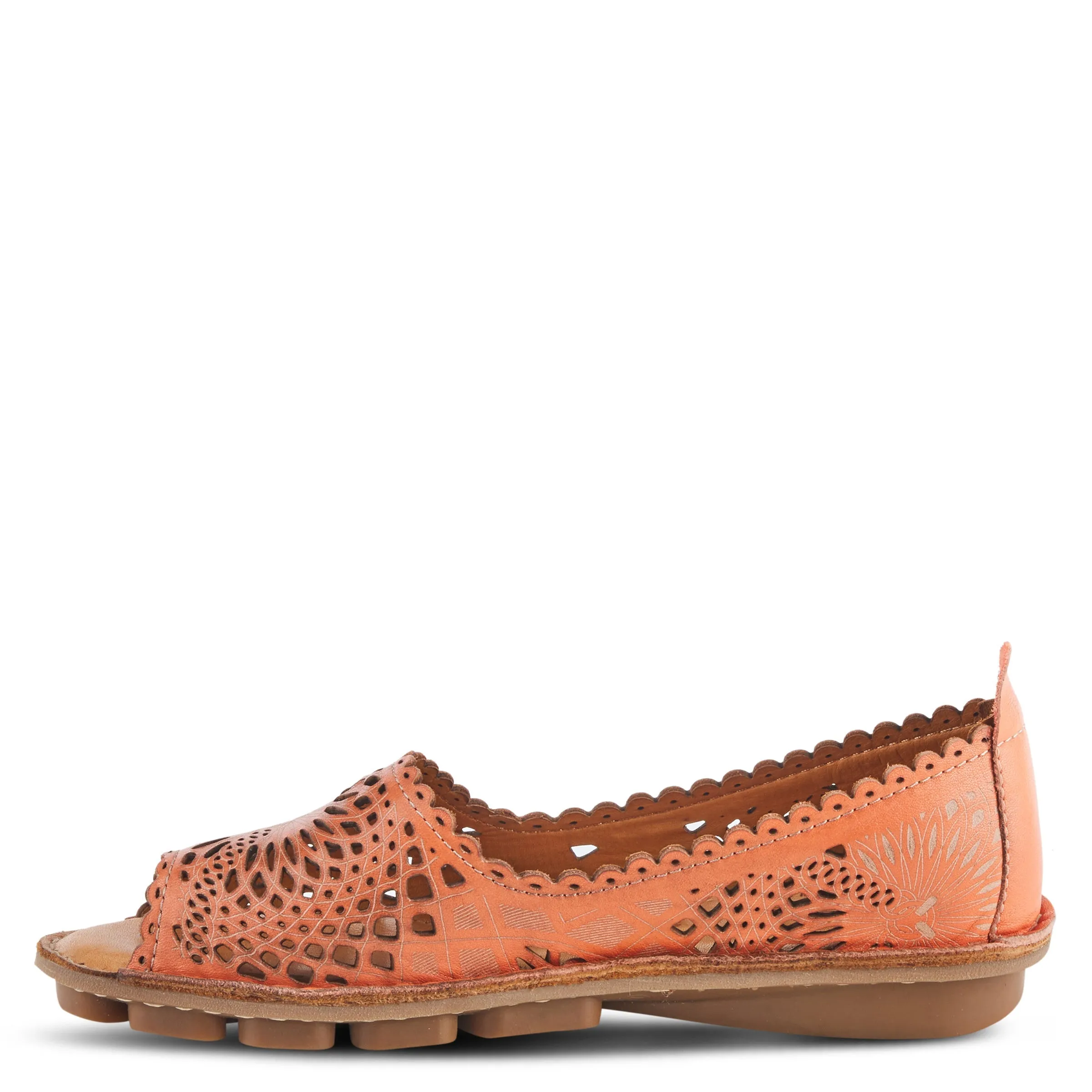 Spring Step Shoes Brandal Women’s Leather Peep Toe Flats