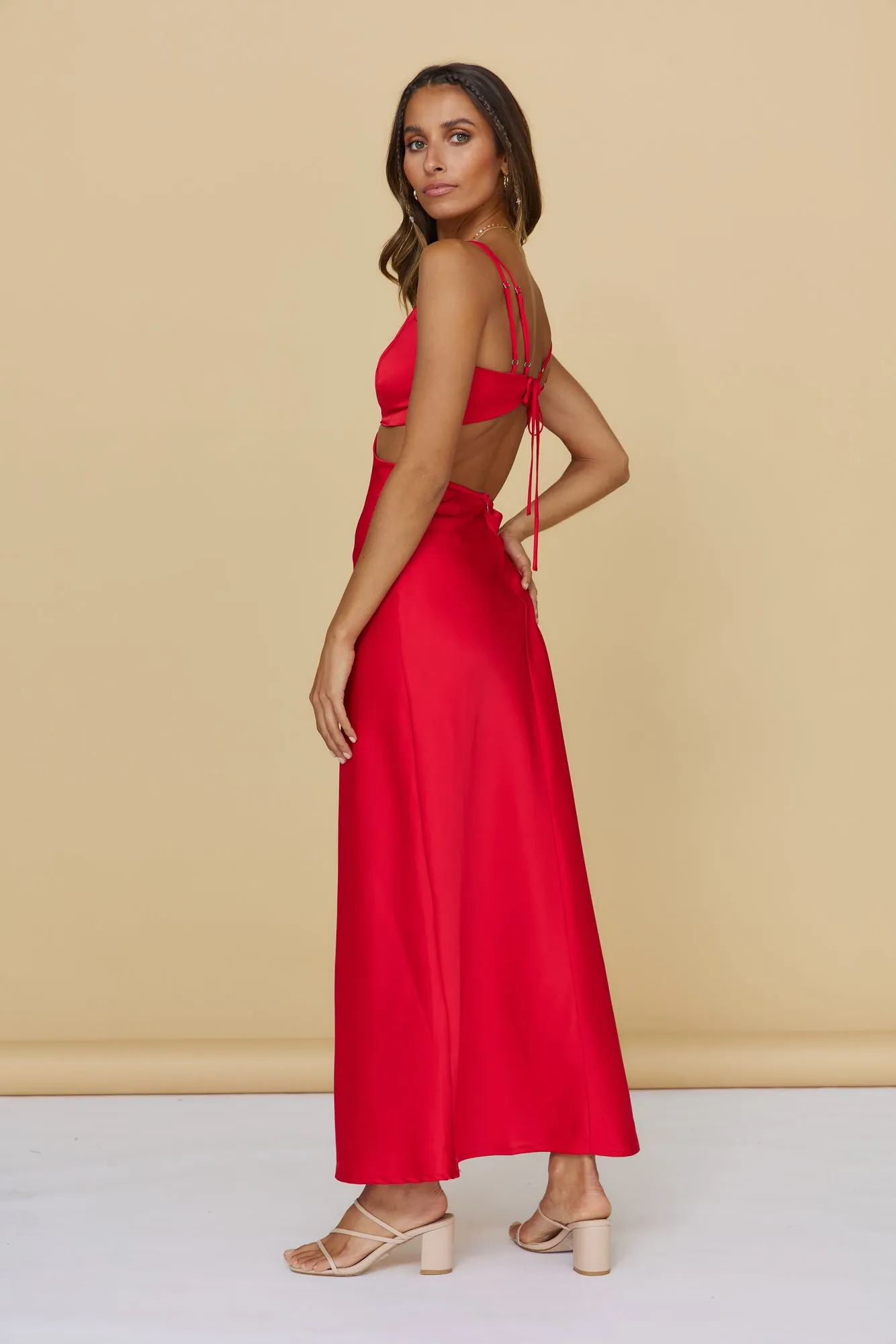 Unknown Sender Maxi Dress Red