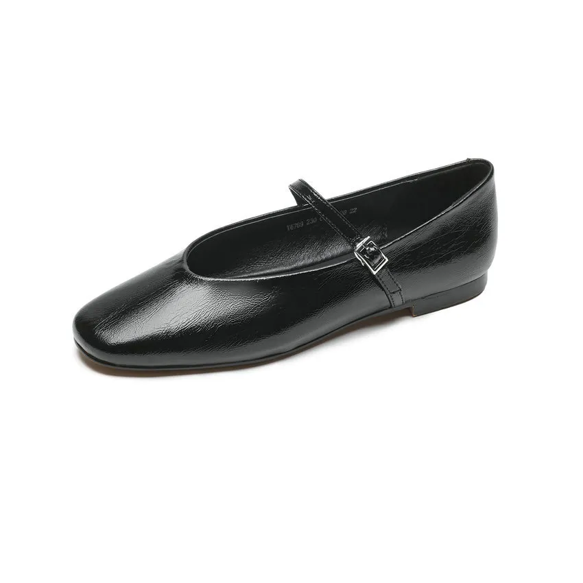 USS Shoes Simona Women's Round Toe Patent Leather Flats