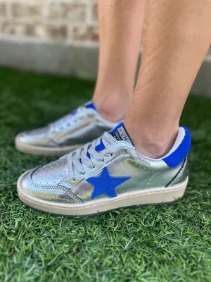 Vintage Havana Denisse 43 Sneakers- Metallic Silver/Blue