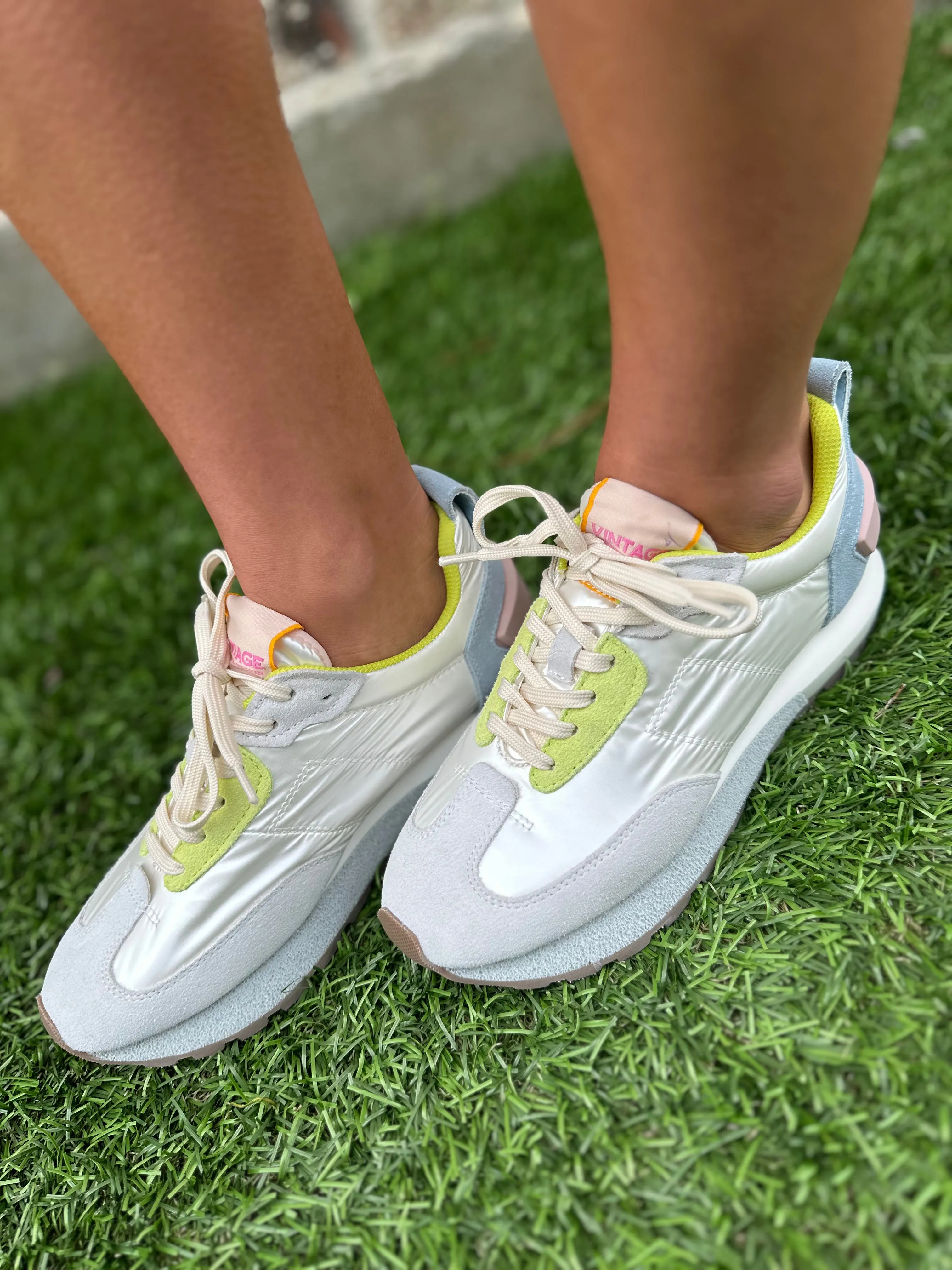 Vintage Havana Miles 2 Sneakers- White/Yellow/Pink