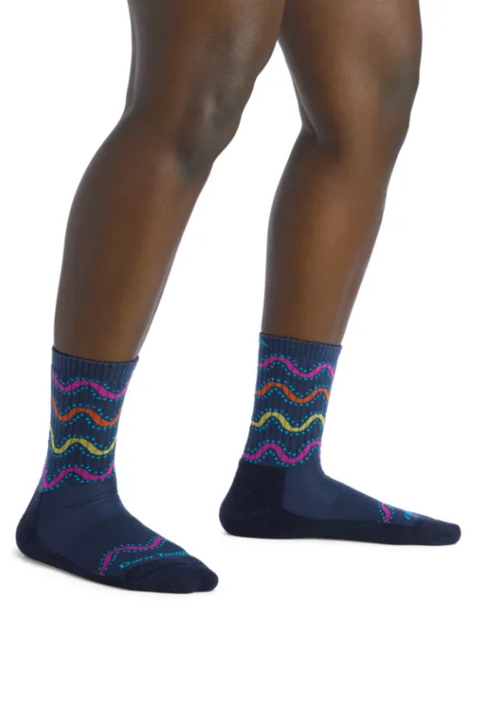 Wandering Stripe Micro Crew Hiking Socks