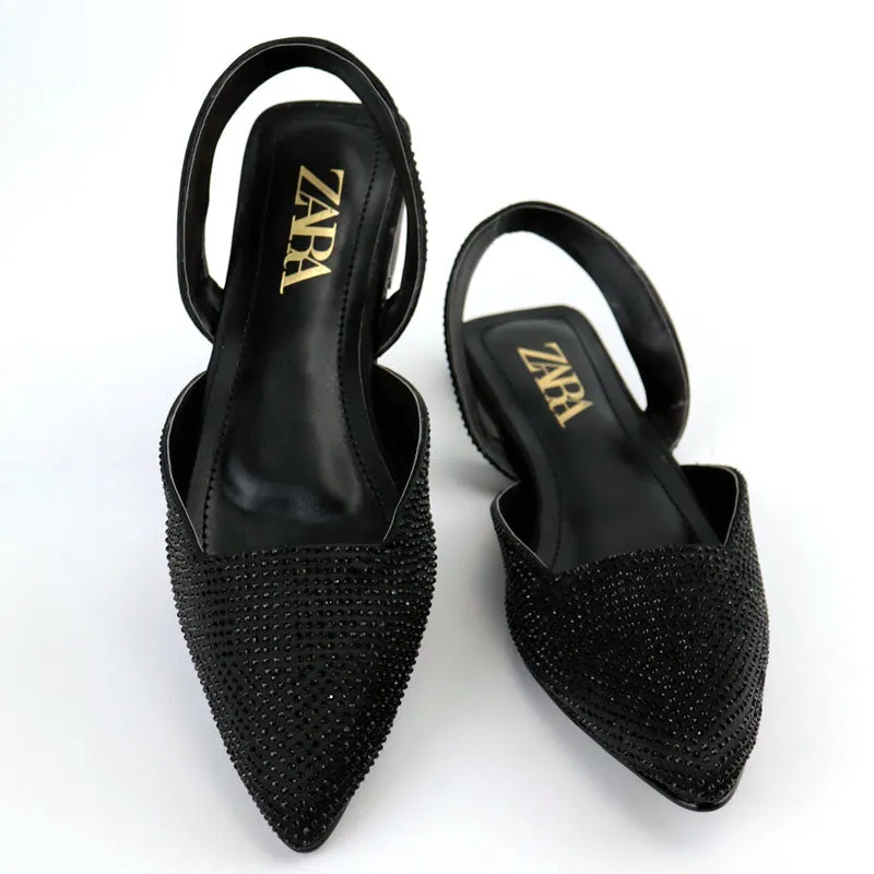 Women's Crystal Embellished Pointed Toe Gorgeous Flat Shoes-#1015 #22