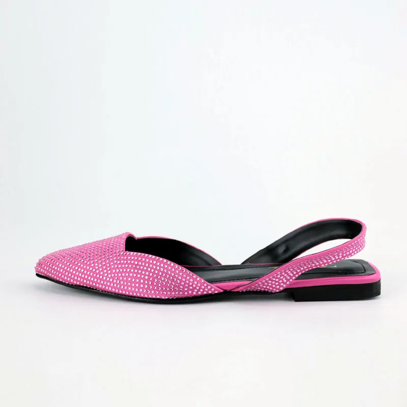 Women's Crystal Embellished Pointed Toe Gorgeous Flat Shoes-#1015 #22