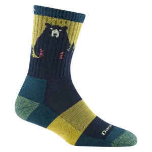 Women's Darn Tough Bear Town Micro Crew Lightweight Hiking Sock Color: Dark Teal