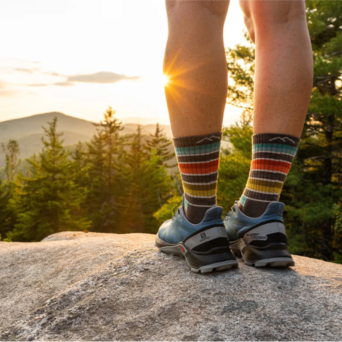 Women's Decade Stripe Micro Crew Midweight Hiking Sock