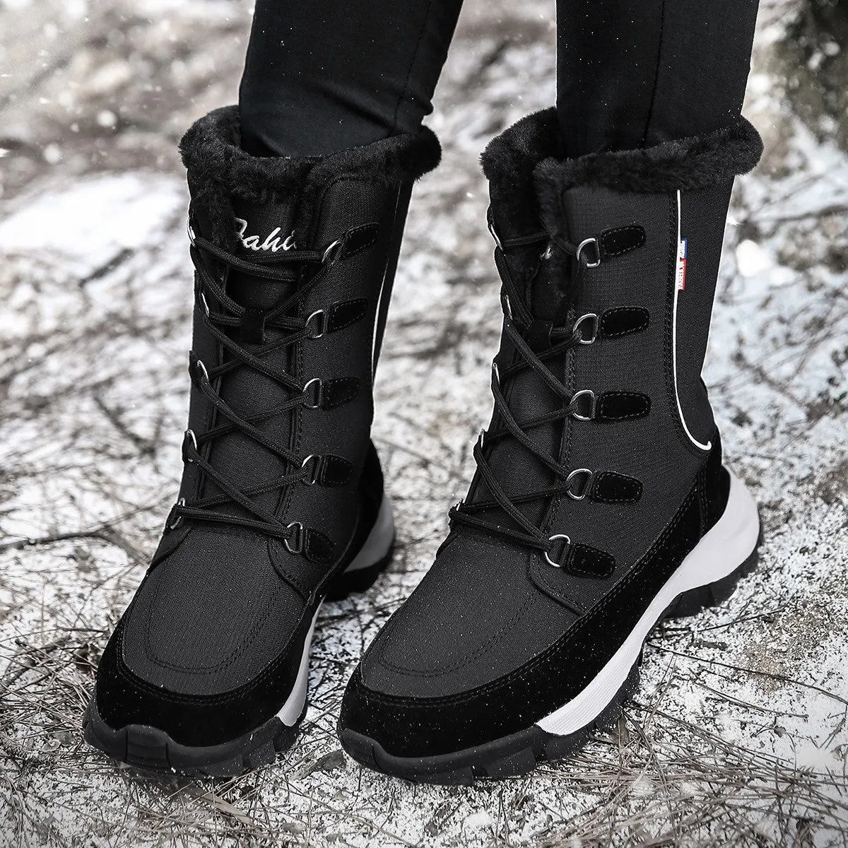 Women's pretty elegant winter thermal plush outdoor anti-skid boots