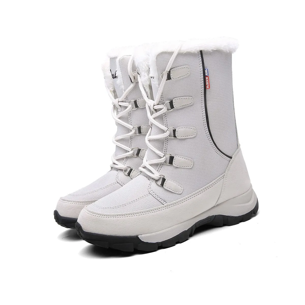 Women's pretty elegant winter thermal plush outdoor anti-skid boots
