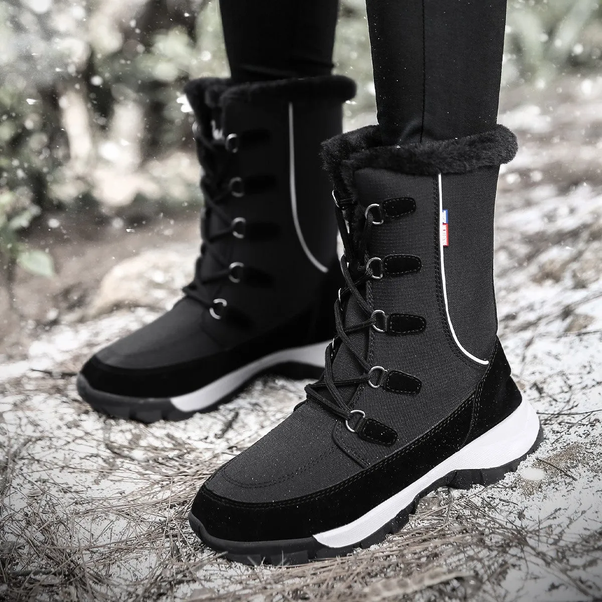 Women's pretty elegant winter thermal plush outdoor anti-skid boots