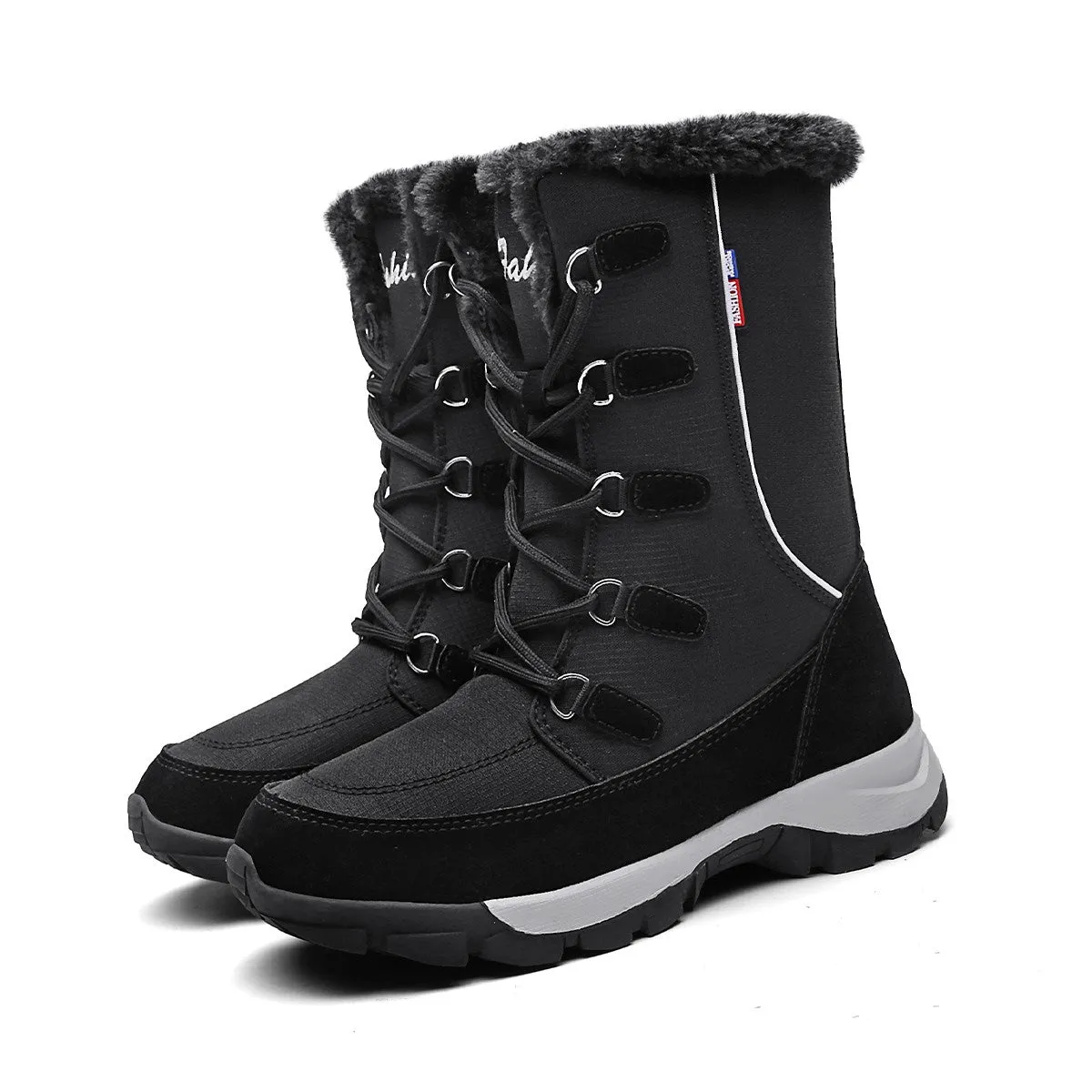 Women's pretty elegant winter thermal plush outdoor anti-skid boots